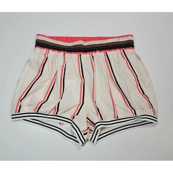 Free People Movement Womens Striped Pull On Athletic Shorts Size Small NWOT - Picture 1 of 10